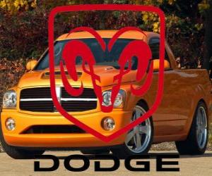 Układanka Logo Dodge, amerykańska marka samochodów