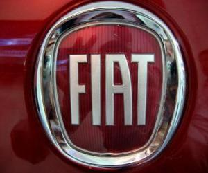 Układanka logo FIAT, włoska marka samochodów
