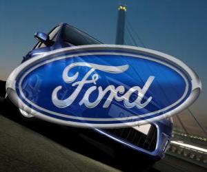 Układanka logo Ford. marki samochodów w USA