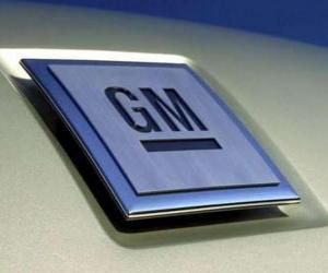 Układanka Logo GM czy General Motors. Marka samochodów w USA