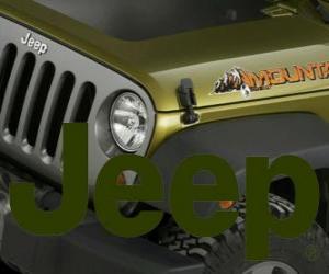 Układanka Logo Jeep, samochodów terenowych marki z USA