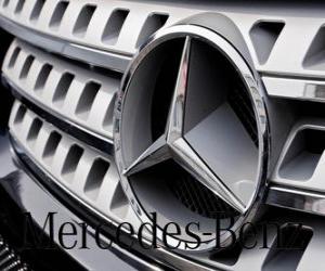 Układanka Logo Mercedes, Mercedes-Benz, niemiecki pojazdów marki. Trójramienną gwiazdą Mercedesa