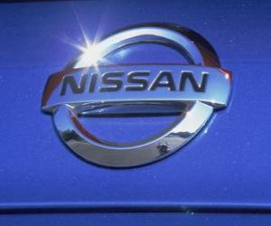 Układanka logo Nissan, japońska marka samochodów