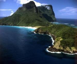 Układanka Lord Howe Wyspy archipelagu jest przykład tworzenia zbioru izolowanych wysp oceanicznych przez podmorski aktywności wulkanicznej. Australia.