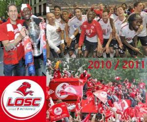 Układanka LOSC Lille, mistrz Francji w piłce nożnej, Ligue 1 2010-2011