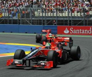 Układanka Lucas di Grassi - Virgin - Valencia 2010