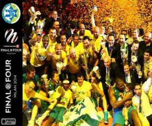 Układanka Maccabi Electra Tel Aviv, mistrzem Euroligi koszykówki 2014