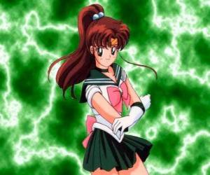 Układanka Makoto Kino staje się Sailor Jupiter, Czarodziejka z Jowisza