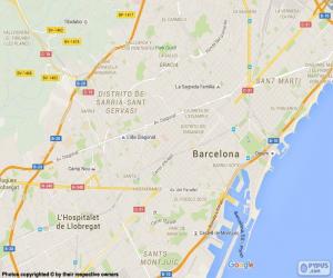 Układanka Mapa Barcelony