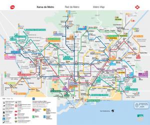 Układanka Mapa metra w Barcelonie