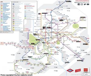Układanka Mapa metra w Madrycie