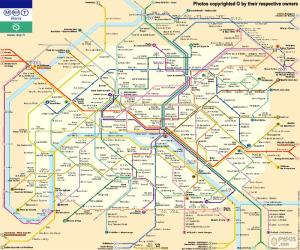 Układanka Mapa metra w Paryżu