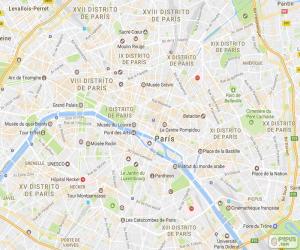 Układanka Mapa w Paryżu