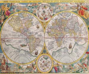 Układanka Mapy historyczne na świecie