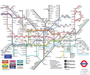 Układanka Mapę Metro w Londynie