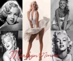 Układanka Marilyn Monroe (1926 - 1962) była modelka i aktorka amerykańskiego filmu