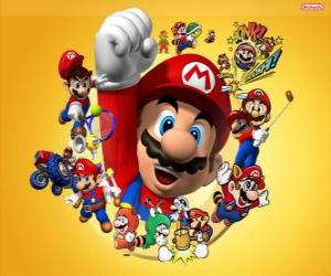 Układanka Mario słynny hydraulik na świecie Nintendo. Mario Bros