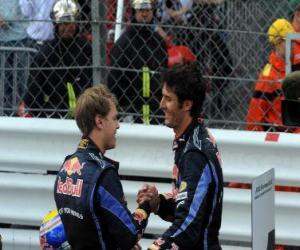 Układanka Mark Webber i Sebastian Vettel - Red Bull - Monte Carlo 2010 (1. i 2. niejawne)