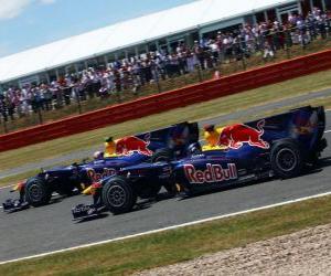 Układanka Mark Webber i Sebastian Vettel - Red Bull - Silverstone 2010