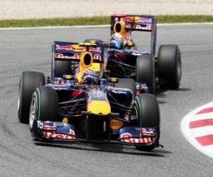 Układanka Mark Webber - Red Bull - Barcelona 2010