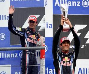 Układanka Mark Webber - Red Bull - Spa-Francorchamps, Belgia Grand Prix 2010 (2. miejsce)
