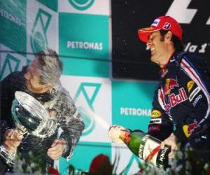 Układanka Mark Webber w podium