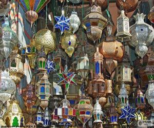 Układanka Marokańskie lampy