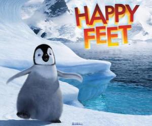 Układanka Mały cesarz pingwina, bohatera Happy Feet
