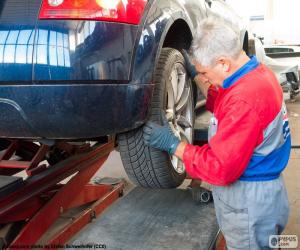 Układanka Mechaniczne samochodów