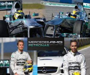 Układanka Mercedes AMG Petronas F1 Team 2013