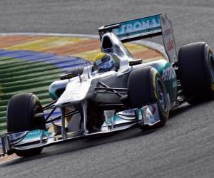 Układanka Mercedes MGP W02 - 2011 -