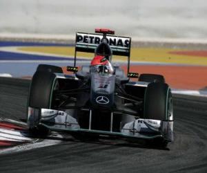 Układanka Michael Schumacher - Mercedes - Bahrajn 2010