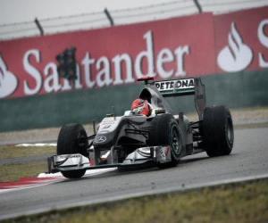 Układanka Michael Schumacher - Mercedes - Shanghai 2010