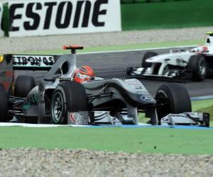 Układanka Michael Schumacher - Mercedes - Hockenheim 2010