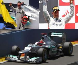 Układanka Michael Schumacher - Mercedes - GP Europy 2012 (notowanymi 3)