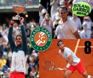 Układanka Mistrz Rafael Nadal Roland Garros 2013