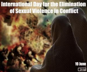 Układanka Międzynarodowego Dnia Eliminacji Przemocy Seksualnej w Konfliktach