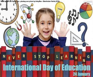Układanka Międzynarodowy Dzień Edukacji