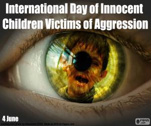 Układanka Międzynarodowy Dzień niewinnych dzieci ofiar agresji