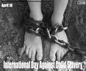 Układanka Międzynarodowy Dzień przeciwko Niewolnictwu Dzieci
