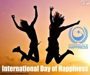 Układanka Międzynarodowy Dzień Szczęścia