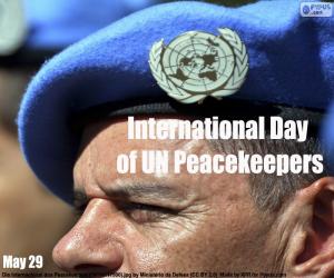 Układanka Międzynarodowy Dzień Uczestników Misji Pokojowych ONZ