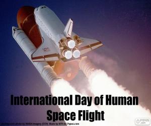 Układanka Międzynarodowy Dzień Załogowych Lotów Kosmicznych