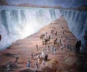 Układanka Mojżesz podzielić na wodach Morza Czerwonego w exodus Żydów