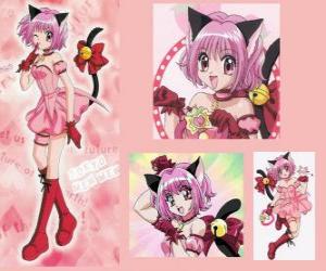 Układanka Momomiya Ichigo, głównego bohatera &quot;Tokyo Mew Mew, Mew Ichigo przekształcić robota Masha