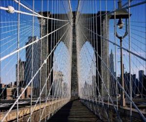 Układanka Most wiszący nad rzeką, New York