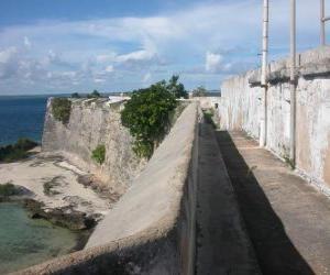 Układanka Mozambik Island, warownego miasta Mozambiku, były portugalski punkt handlowy znajduje się drogą morską do Indii. Mozambik.