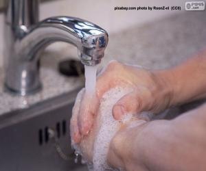 Układanka Myj ręce