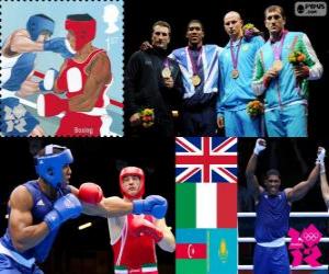 Układanka Męskie superciężka boks podium Londyn 2012