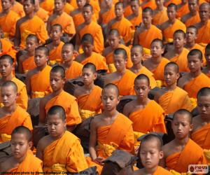Układanka Młody buddyjskich mnichów